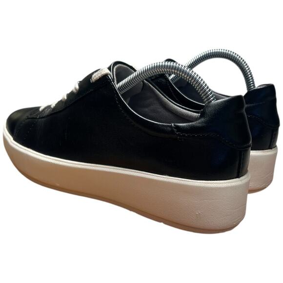 COLLECTION BY CLARKS LAYTON LACE Women's Size 6 Black Leather Sneakers Shoes - Picture 4 of 15